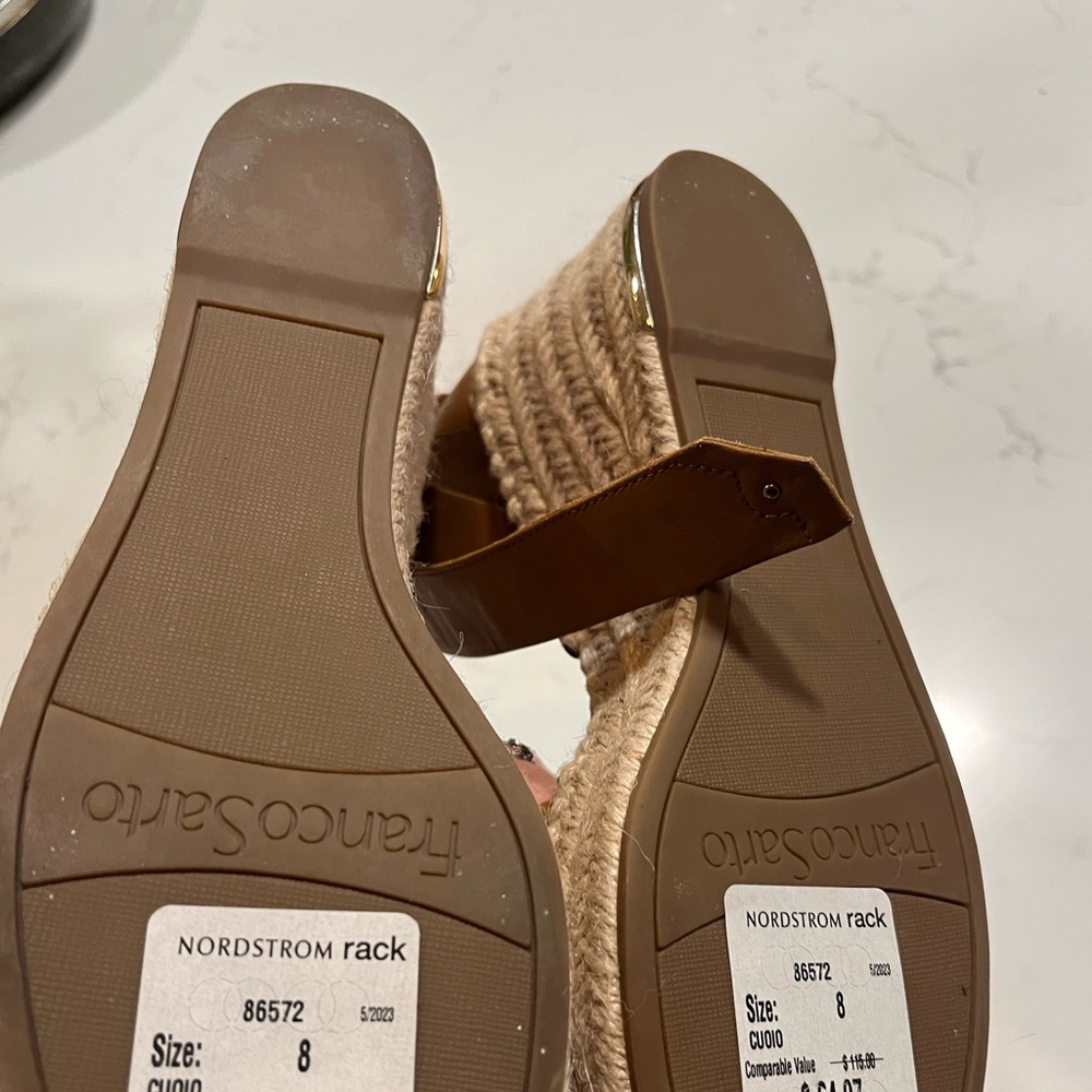 New Franco Sarto Callia Wedge Sandal espadrille Sz 8M - Picture 6 of 6